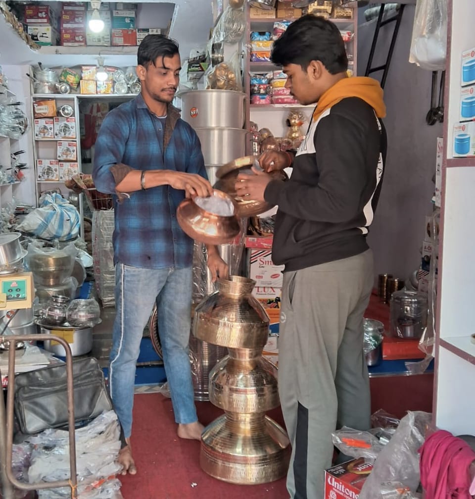 Brass utensils are back in demand, with increased demand for carved items