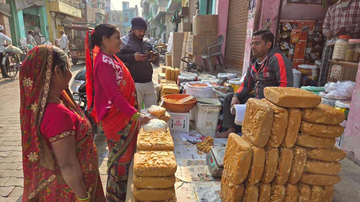 As winter progresses, demand for jaggery increases, selling at Rs 60 to Rs 80