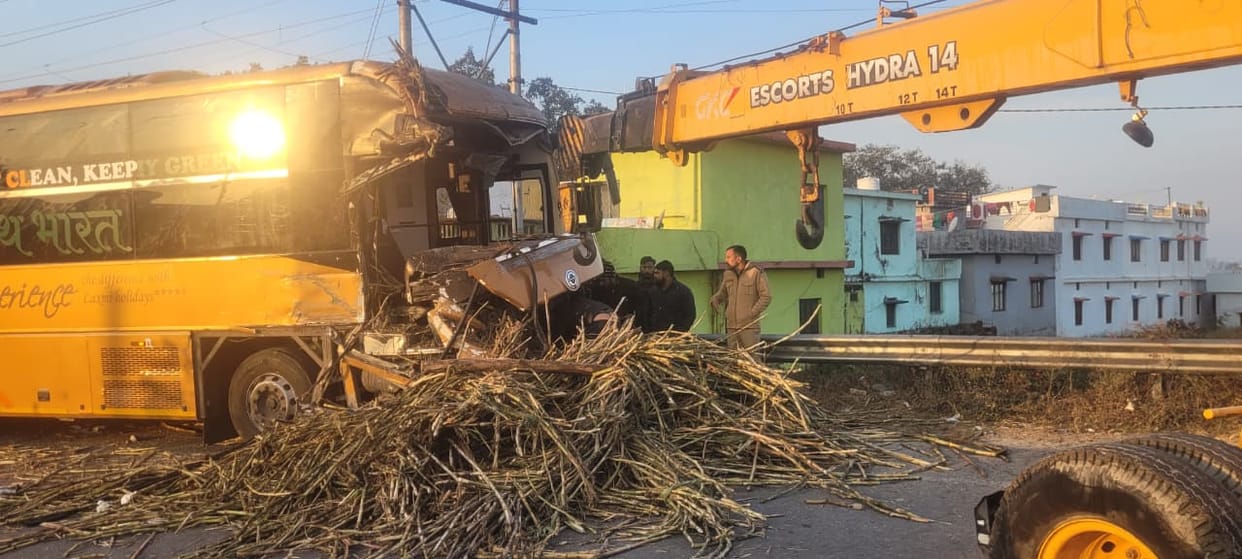 Volvo bus collides with tractor trailer, driver killed