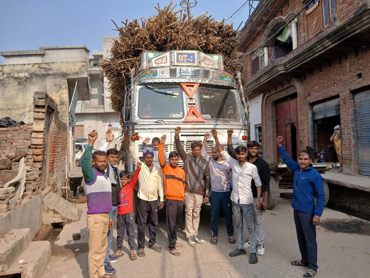 Fault due to electric wires getting entangled with an overloaded truck