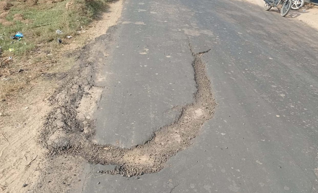 The road broke apart shortly after it was built; allegations of substandard materials have been made