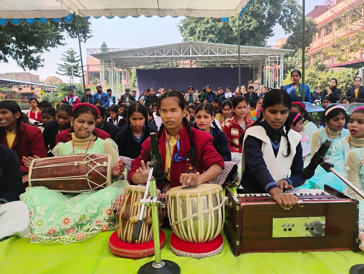 Blind students mesmerized with their tune, rhythm and beat, and dance
