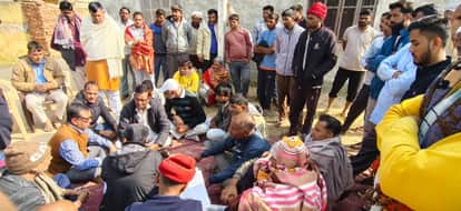 Angered by the transfer, villagers locked the school gate.