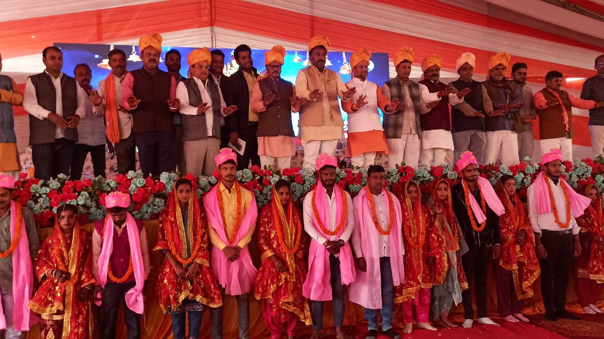 203 couples tied the knot in a mass marriage