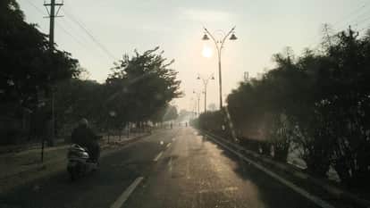 The sun is hidden behind the clouds, and the temperature has dropped