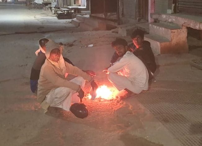As the mercury dropped, bonfires became a source of support.