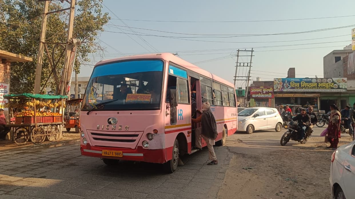 Pink buses have been deployed on rural routes, causing problems for girl students