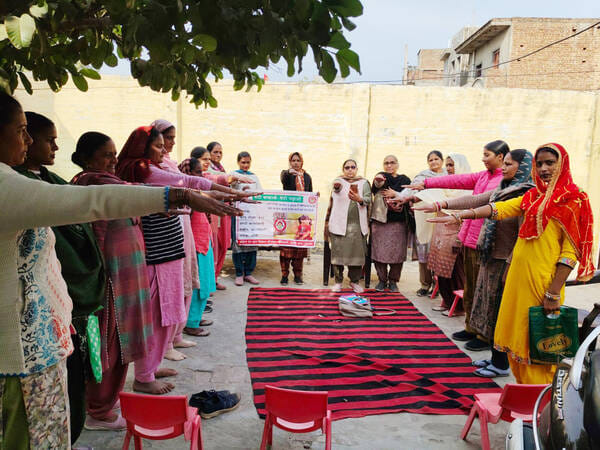 Villagers were sworn in to make India child marriage free.