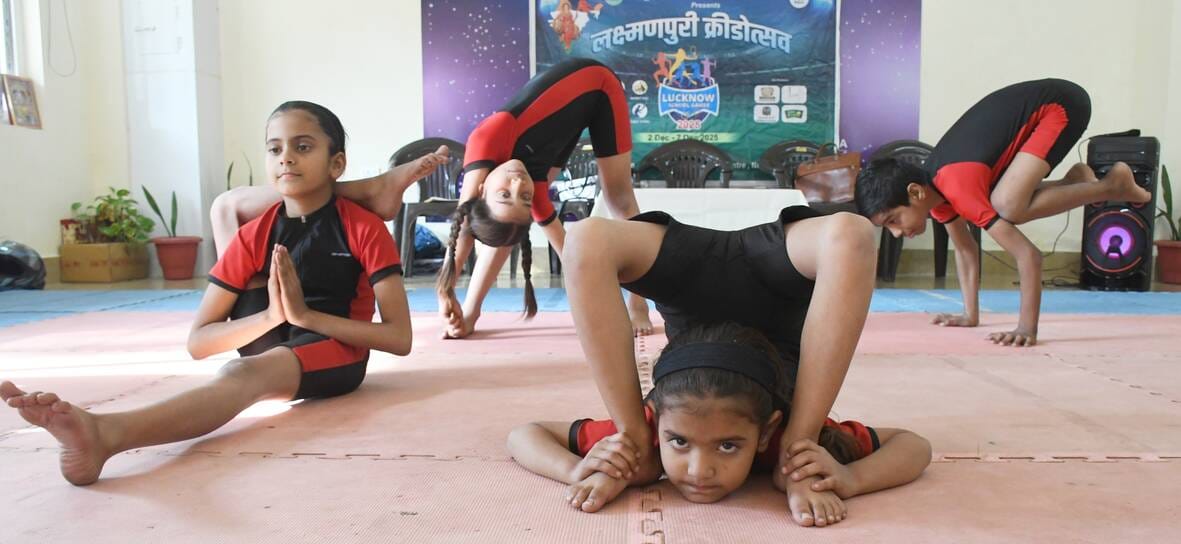 The competition between the players continues on the fourth day of Lucknow School Games