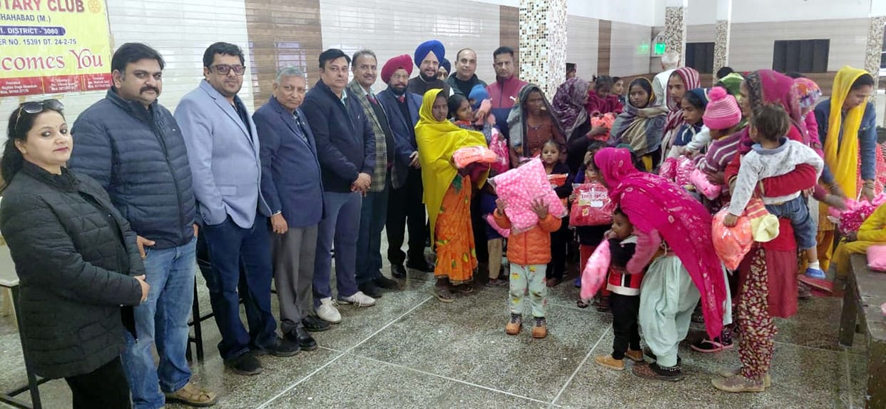 Rotary Club Distributes Sweaters to 75 Needy Children