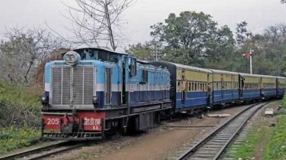 After ten months, the train ran again in the Kangra Valley.