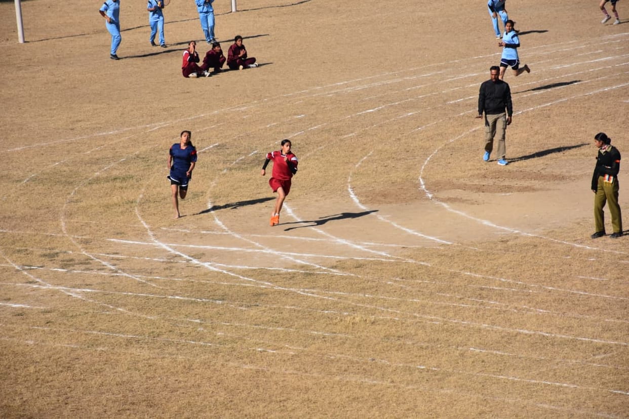 Dev Vishwajeet of Nangal came first in the 100 meter race