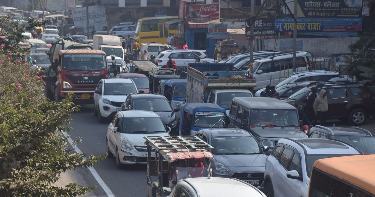 Crowds in markets and Metro barricading on MG Road led to traffic jams