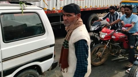 Chaos on NH-135: Two container trucks collide, driver badly injured – cabin shattered, traffic jam for hours