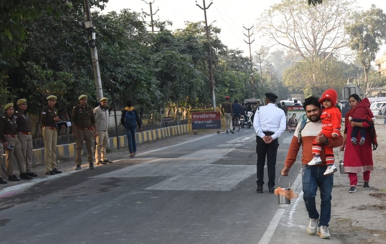 Security arrangements remained tight on the arrival of CM and former CM