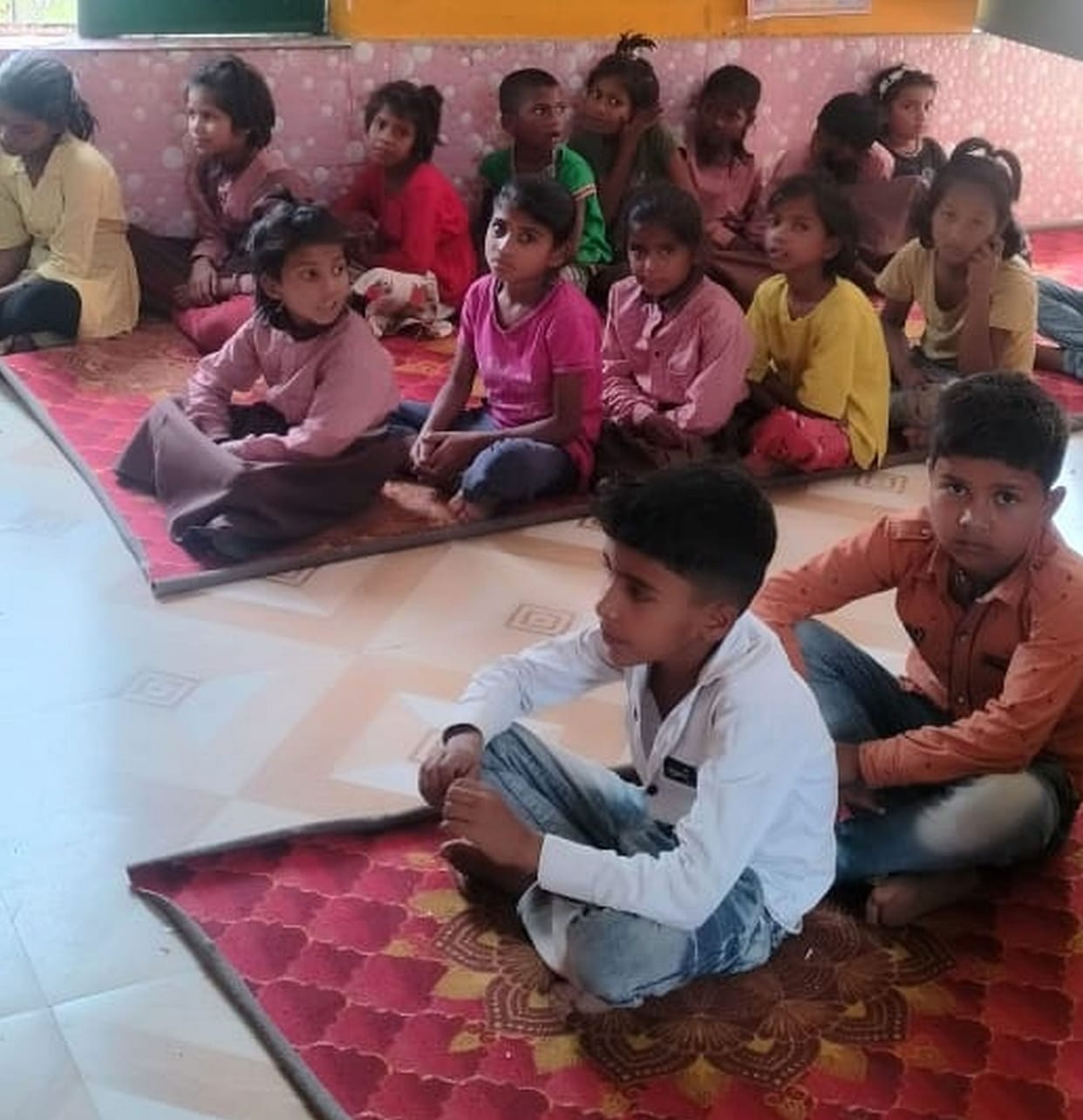 Compared to convent, there are no benches in the classroom