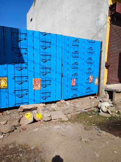 Police registered a case after people complained that they had put up pictures of deities in dirty place.