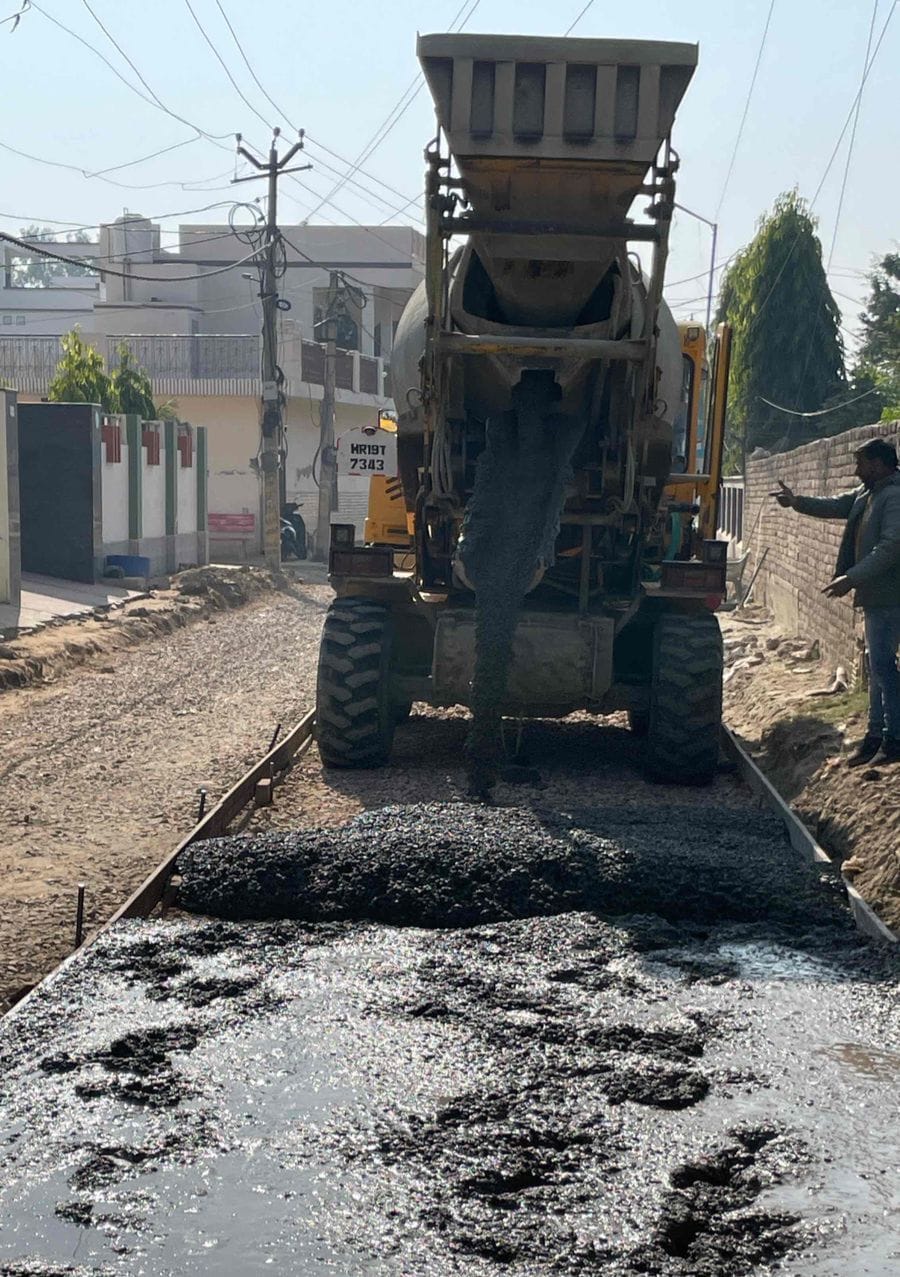 Construction work has begun on the road that has been in disrepair for 4 years.