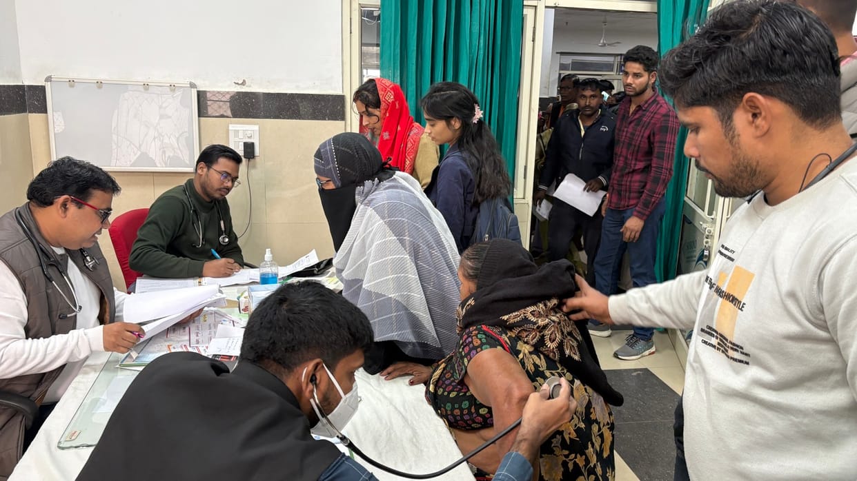 Influx of patients in dermatology and medicine OPD