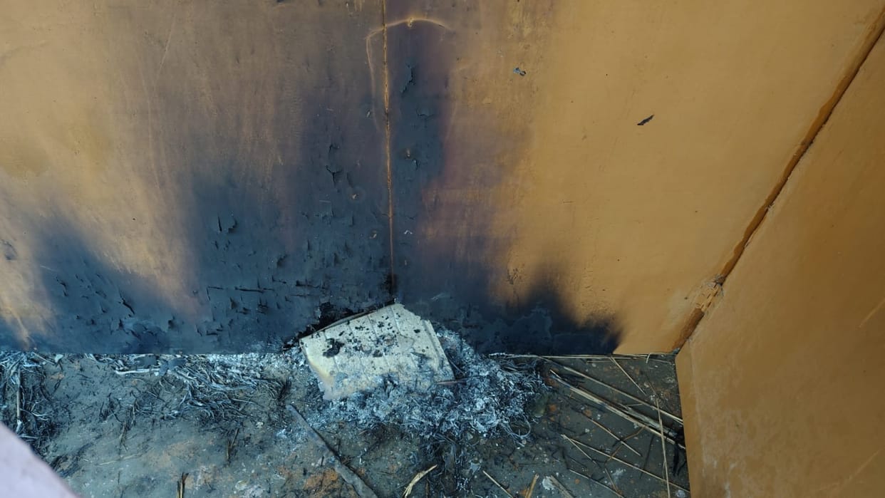 Fire at the Relief Fund Office in the Collectorate Union Building
