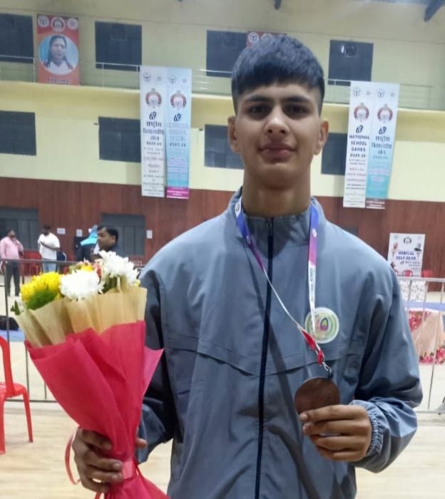 Rahul won a bronze medal in the National Greco-Roman Wrestling Championship.