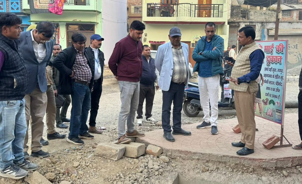The quality of the under-construction green road was tested by the team of IIT Kanpur.