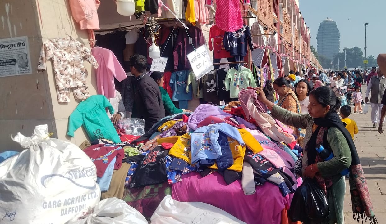 Two days after the festival, shops remained decorated.