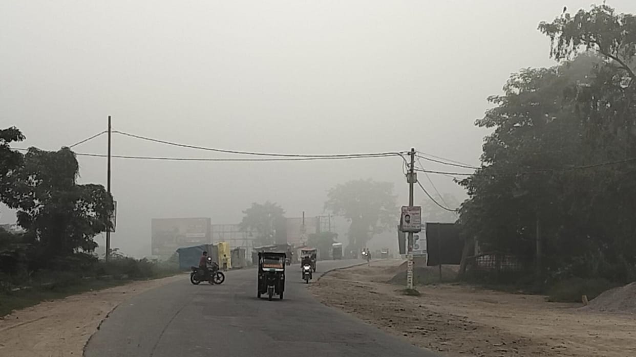 Terai wrapped in fog, clouds and sun play hide and seek