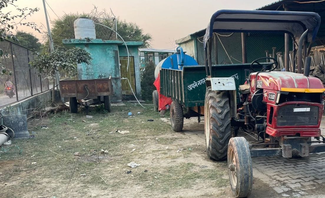 The municipality is parking its tractor-trolleys at the MRF center.