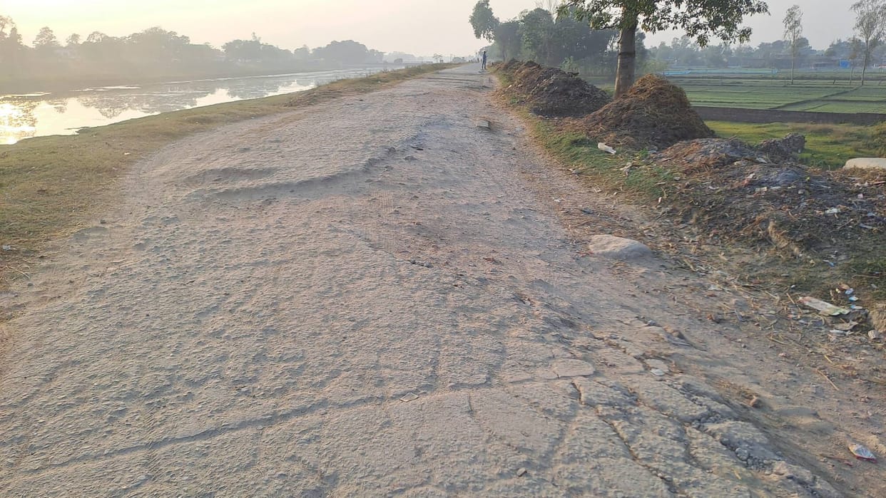 Roads have turned into potholes, the authorities have not taken any notice for 10 years.