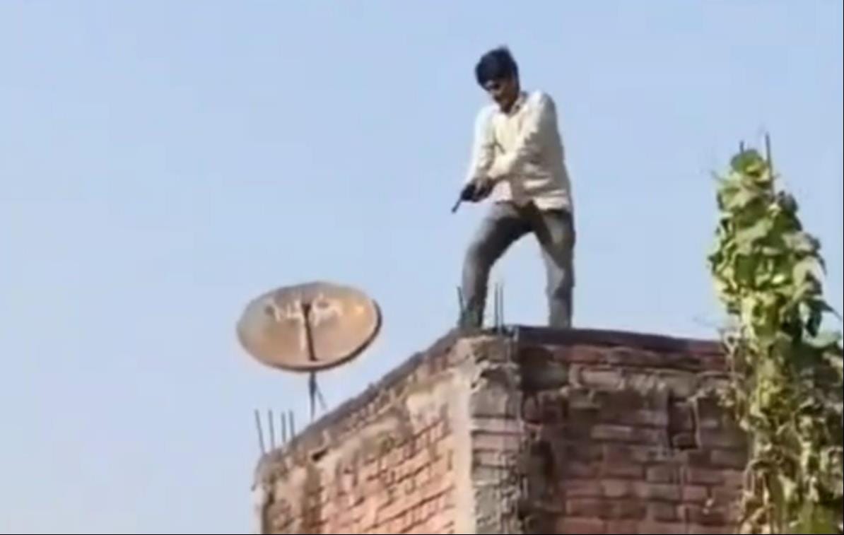 Firing from rooftop after dispute, video goes viral