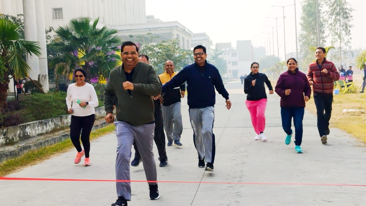The annual games have begun, and Yash emerged as the winner in the marathon.