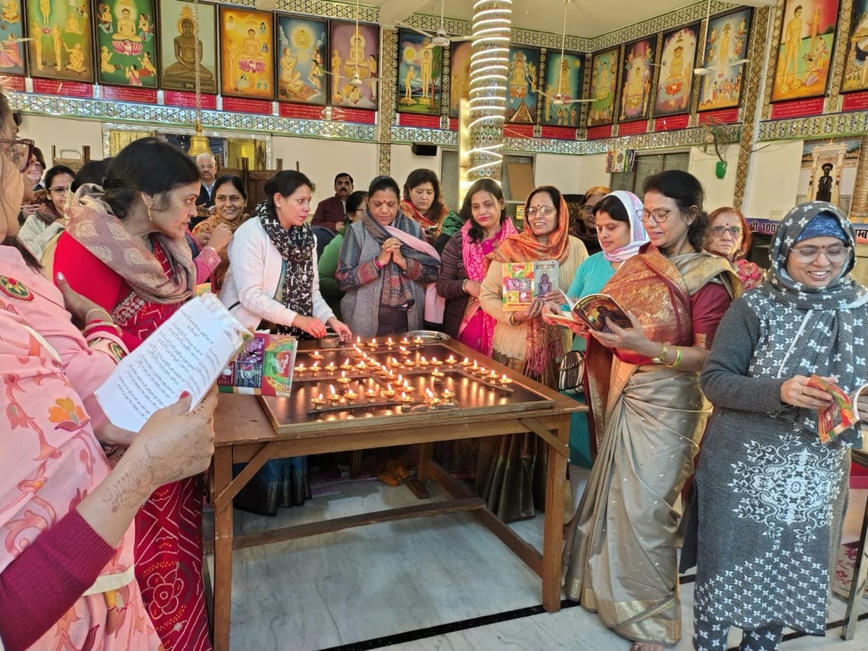 48 lamps dedicated to Tirthankara Rishabhdev