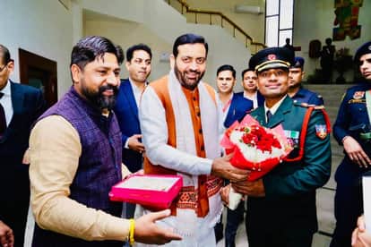 Bhushan from Mahmudpur village became a lieutenant in the army.