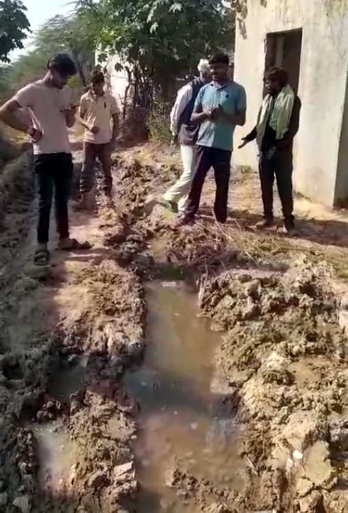 The ancient road connecting four villages is in a dilapidated condition.