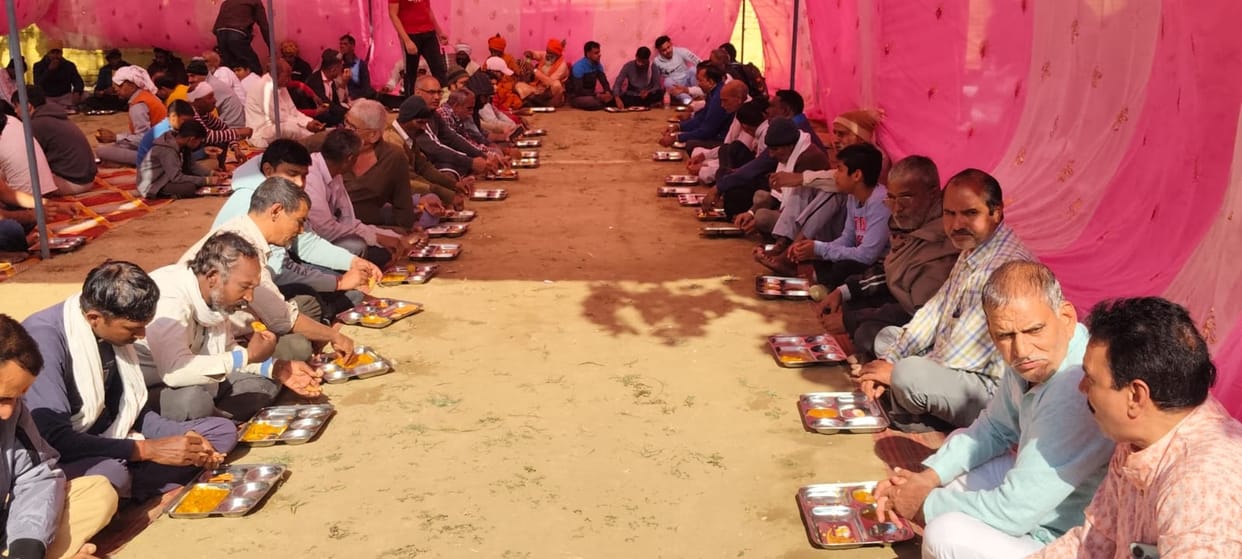 Havan and Bhandara took place at Swami Leela Puri Maharaj Ashram