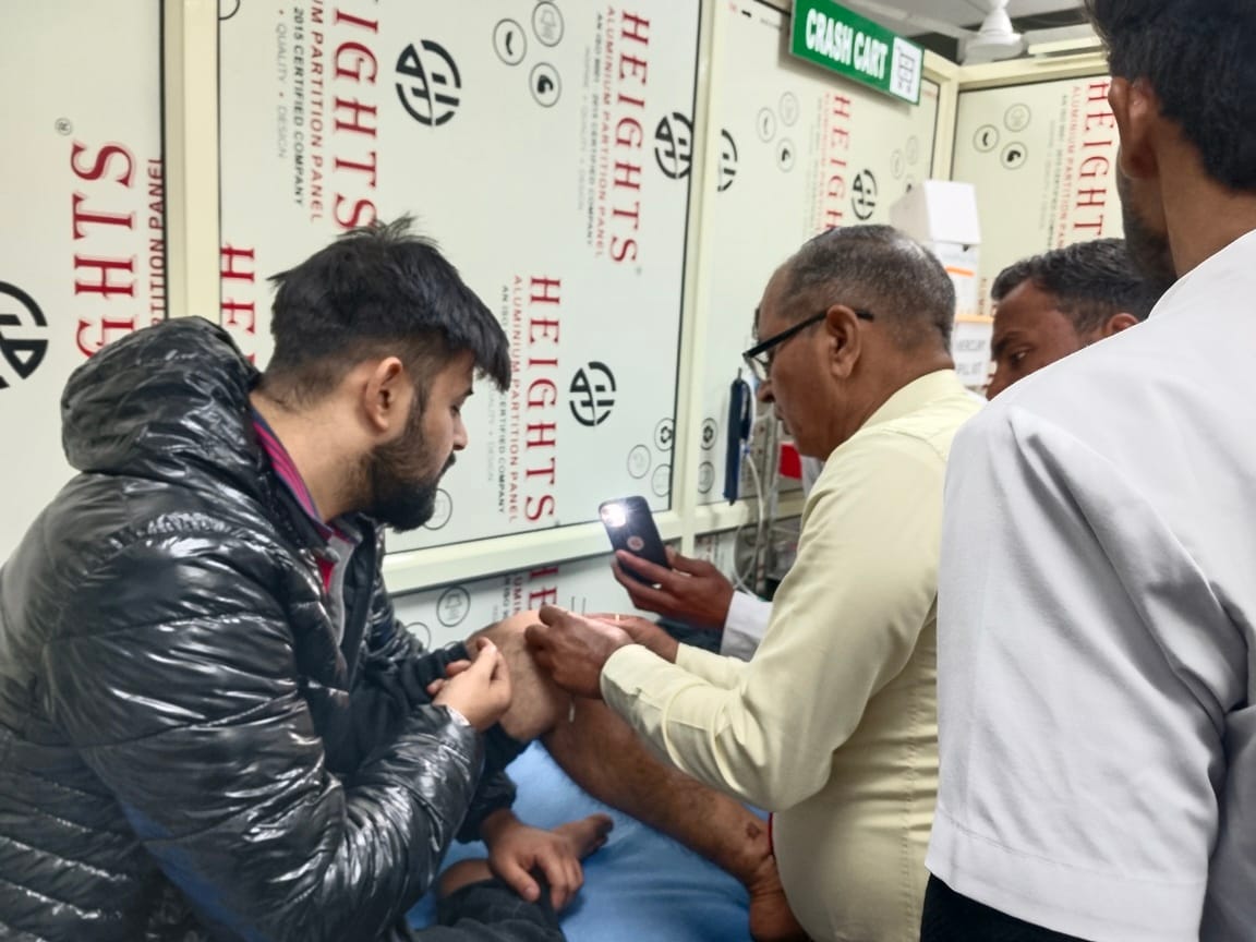 Patients haven't received the vaccine, the server is down in Fatehabad.