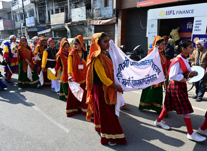 Scouts and Guides organized a public awareness rally.