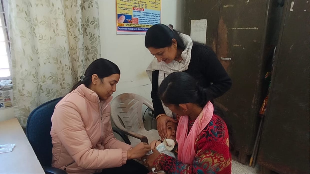 54 children vaccination in nahan