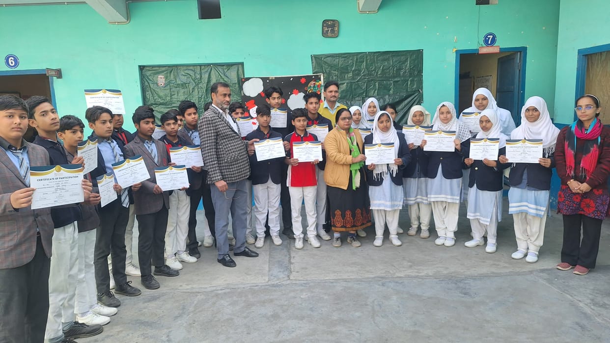 Students received certificates at National Public School
