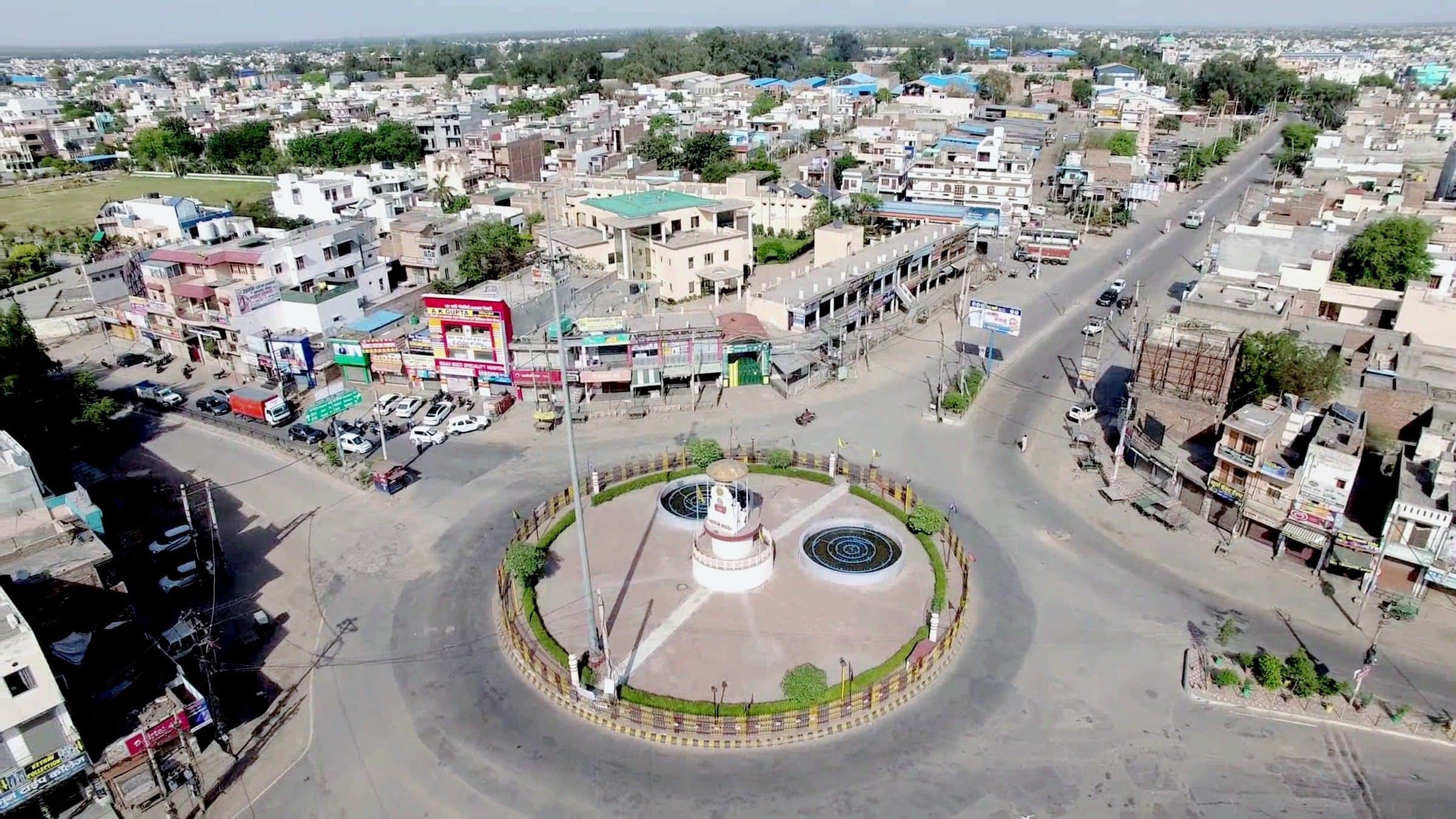 शहर का महाराज अग्रसेन चौक।