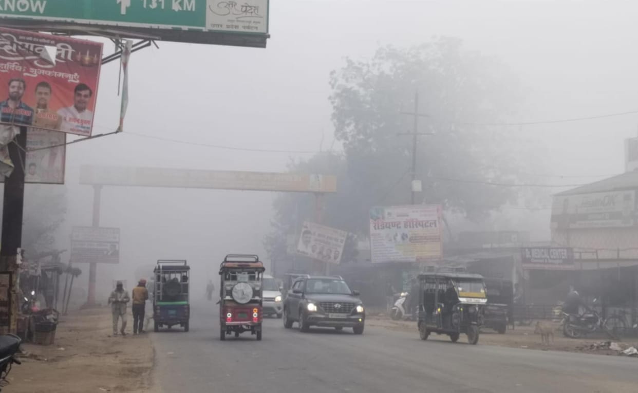 Dense fog and cold wind made everyone miserable