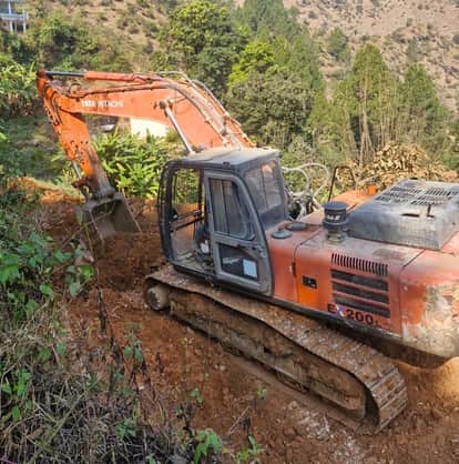 Villagers stopped work as Ambedkar village was denied road.