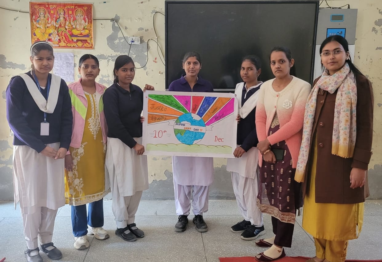 The volunteers raised awareness among the students about human rights.