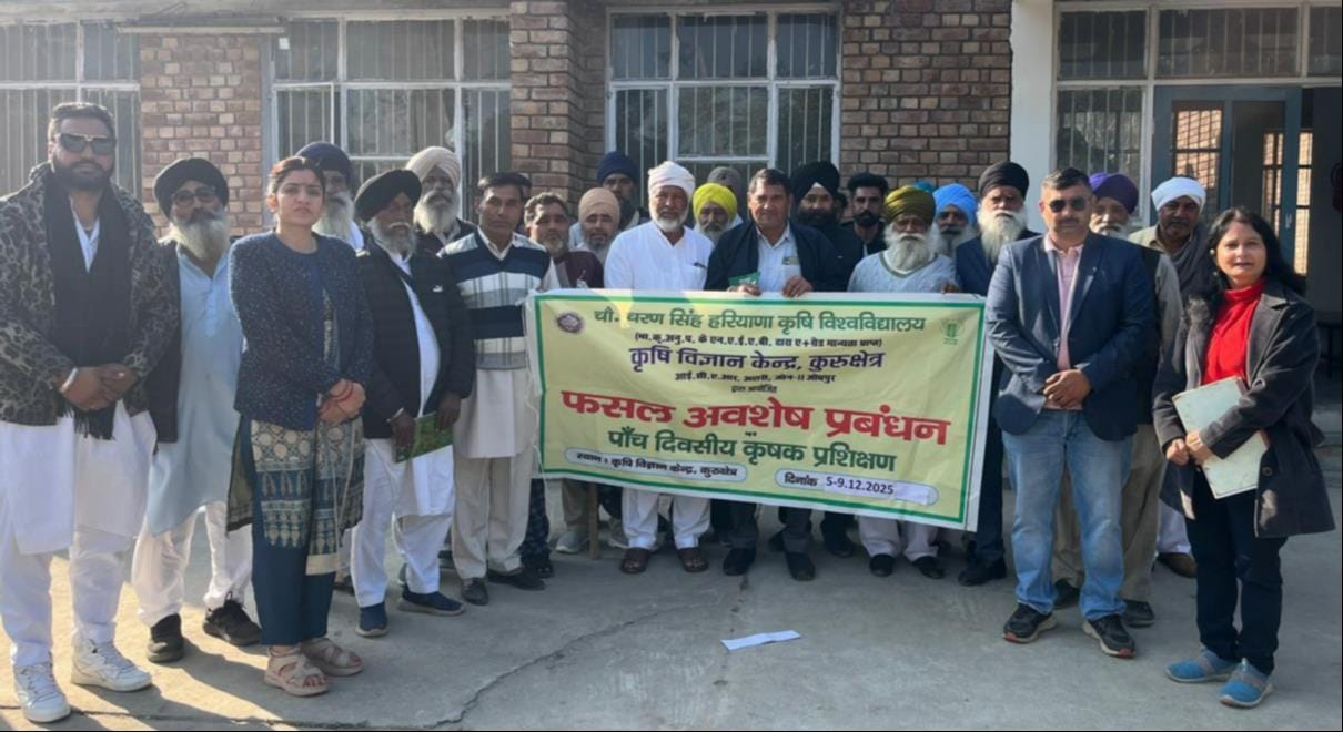 Organized a five-day farmer training program on crop residue management.