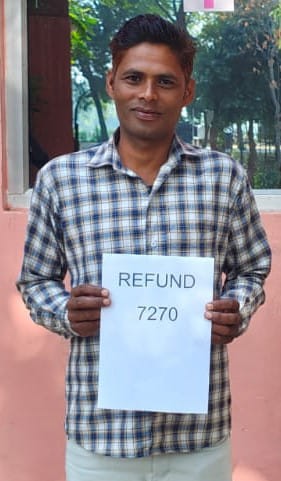 The defrauded amount was returned to the account after police action.