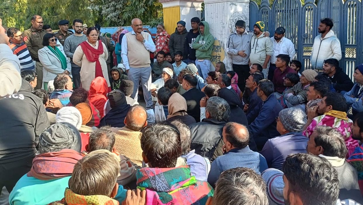 Villagers are angry over the Sohansada school staff dispute, closing the school doors for an hour in protest