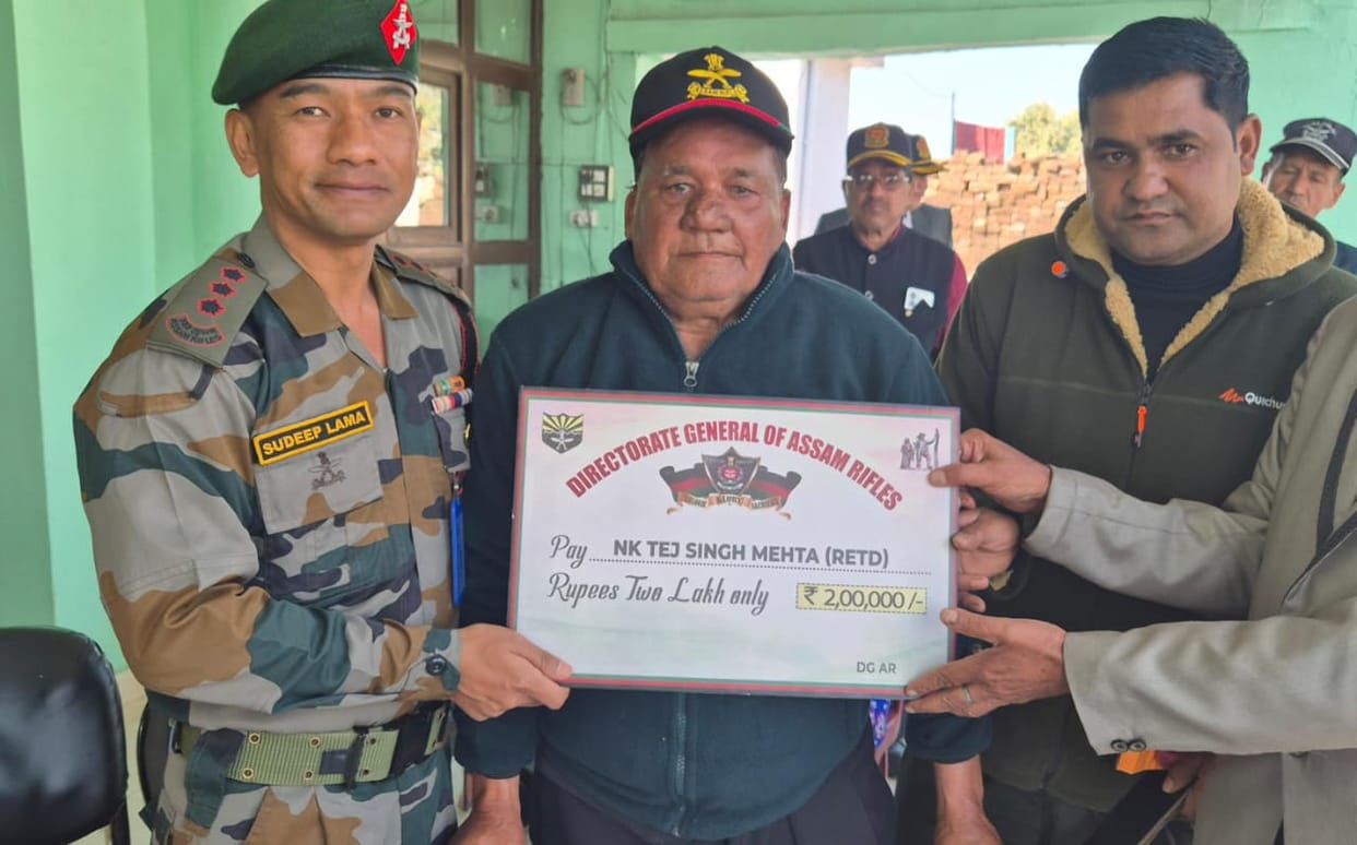 Assam Rifles jawan honoured for taking 13 bullets in his legs