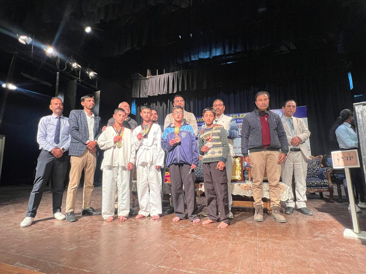 Players of JNV Theog shine in the state level Taekwondo competition