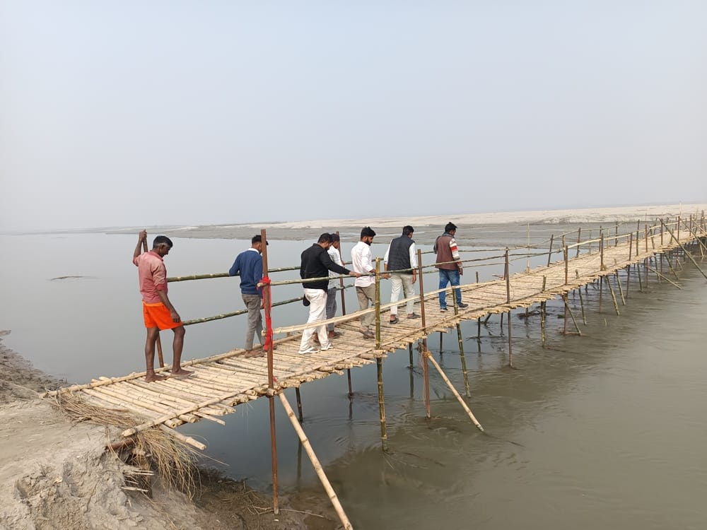 The administration didn't listen... so the villagers built a 50-meter-long bridge themselves.
